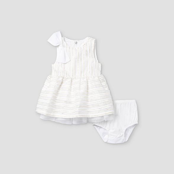 Baby Girls' Striped Dress - Cat & Jack™ Fresh White | Target