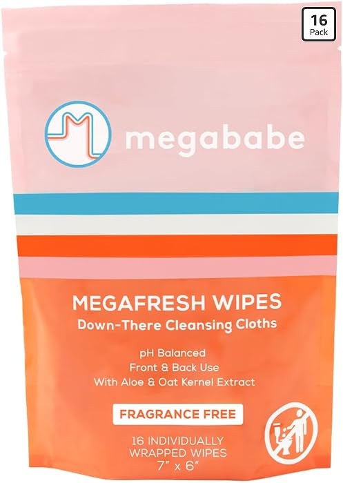 Megababe Megafresh Wipes | Unscented Cleansing Wipes for the Intimate Area | pH Balanced, Front &... | Amazon (US)
