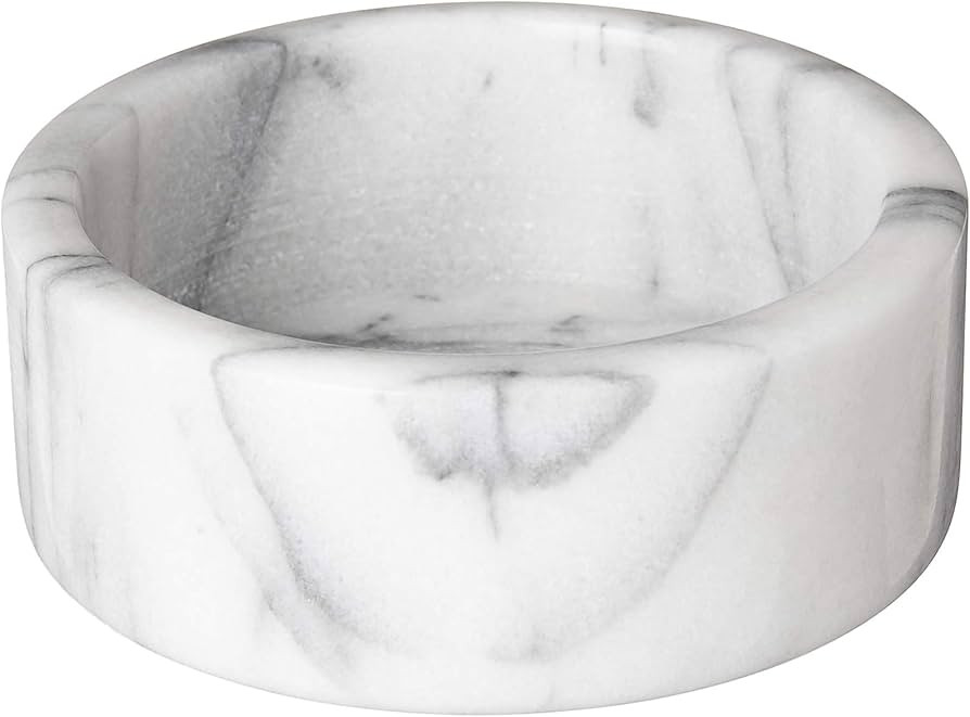 Fox Run 48758 White Marble Wine Bottle and Glass Stand, 5 x 5 x 2 inches | Amazon (US)