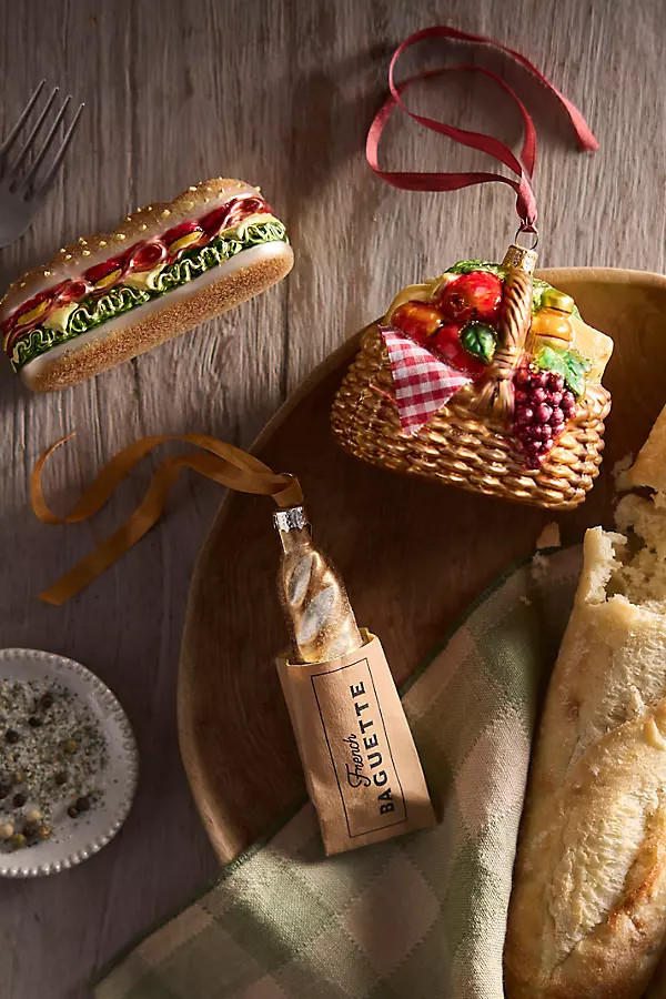 Picnic Basket Glass Ornament | Anthropologie (US)