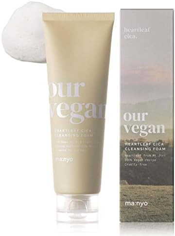 Manyo Factory Our Vegan Heartleaf Cica Cleansing Foam Korean Skin care 4.0fl oz (120ml) | Amazon (US)