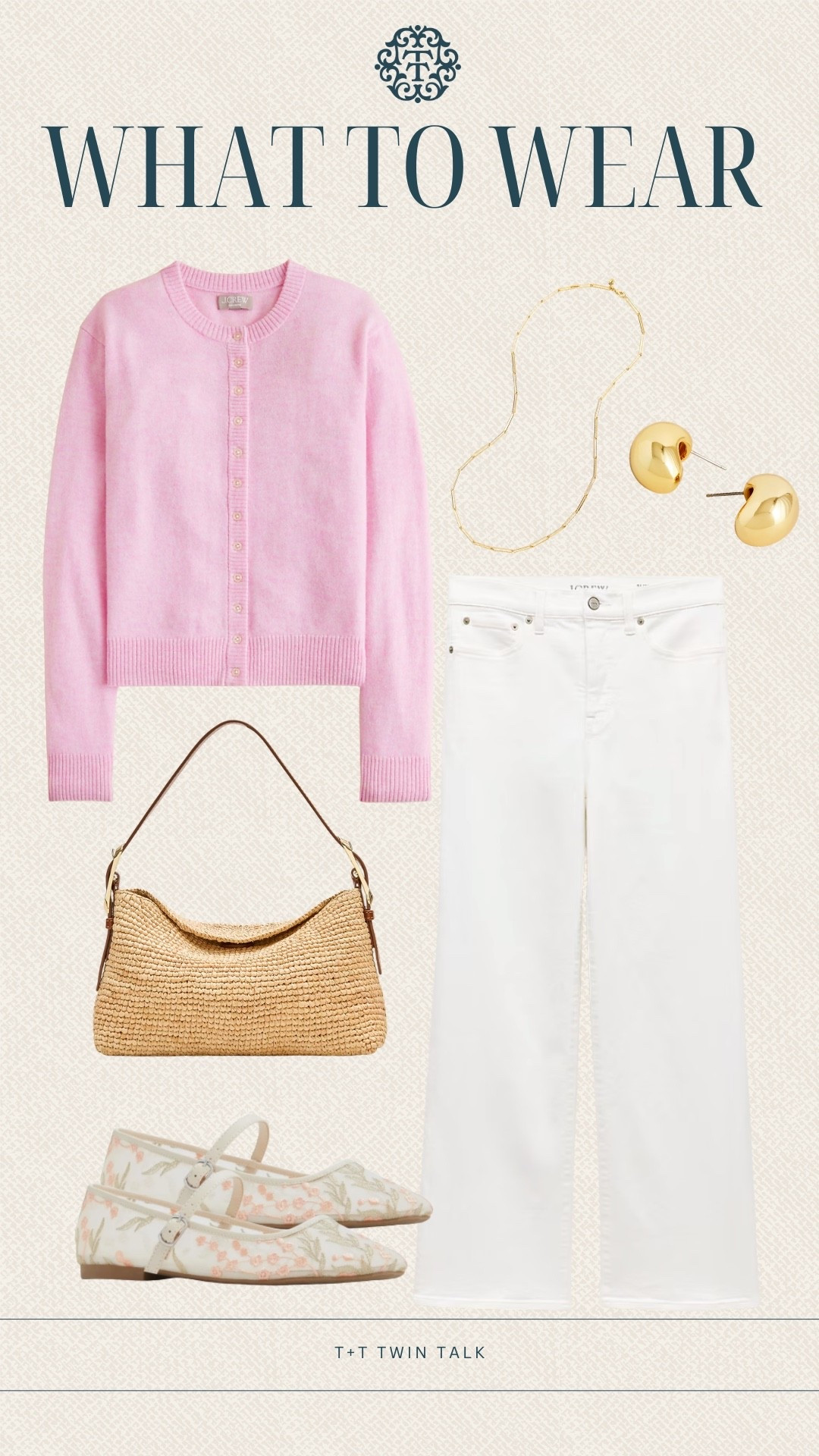 T+T, what to wear! We pulled some J. Crew essentials, pairing the pink blouse with some classic white denim, and pink Mary Jane flats for a pop of color! This outfit is perfect for spring and something you are going to go back to!

#LTKSeasonal #LTKOver40 #LTKMidsize