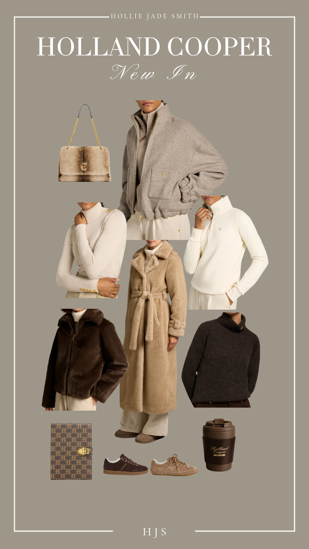 @Holland Cooper New In favourites. 🍂


| Autumn Outfits | Autumn Jackets | Faux Fur Bag | Shoulder Bag | Wool Jacket | Luxury Style | Off Duty Outfits | High Fashion Style | City Break Outfits | Wool Jumper | Roll Neck Jumper | Chocolate Jumper | Brown Knit | Knitwear | Cream Quarter Zip Jumper | Funnel Neck Jacket | Beige Jacket | Faux Fur Coat | How To Look Expensive | Quiet Luxury | Capsule Wardrobe | Autumn Wardrobe Essentials | Holland Cooper Wishlist | Faux Fur Zip Jacket | Brown Coffee Cup | Brown Trainers | Suede Trainers | Everyday Trainers | Everyday Outfits | Casual Chic | Elevated Basics | Gold Hardware | Monogram Planner | Holland Cooper Diary | Luxury Diary | Cream Roll Neck | Fitted Roll Neck Jumper | Layering Essentials | How To Style | What To Wear For Autumn | Chic Outfits | New In Haul | Affordable Luxury | Taste Over Trends | How To Dress Well This Autumn | Autumn / Winter Outfits | Maxi Coat | @jadehollandcooper |