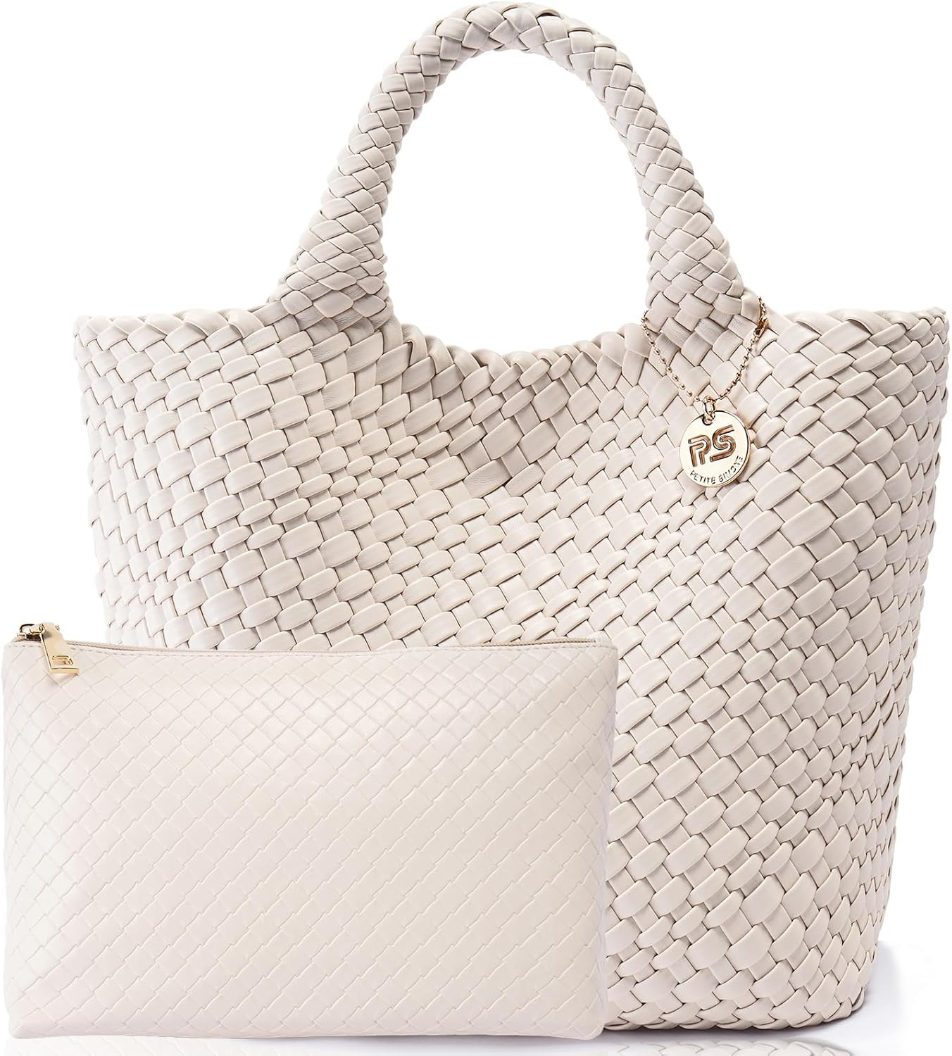 PS PETITE SIMONE Woven Tote Bag for Women Large Woven Purse Woven Leather Handbags Braided Purse ... | Amazon (US)