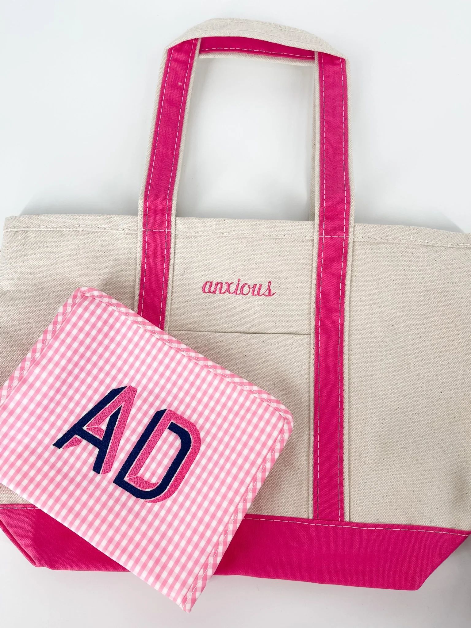 Embroidered Custom Boat Tote- The Ironic Boat Tote | Sprinkled With Pink