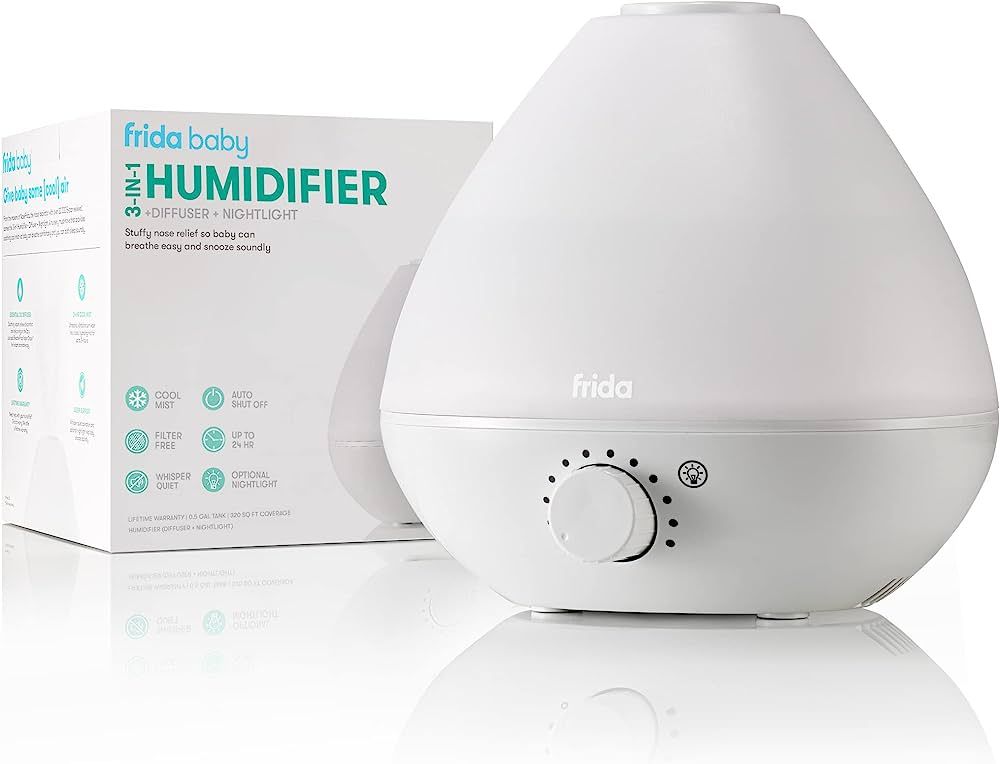 Frida Baby 3-in-1 Humidifier with Diffuser and Nightlight, White | Amazon (US)