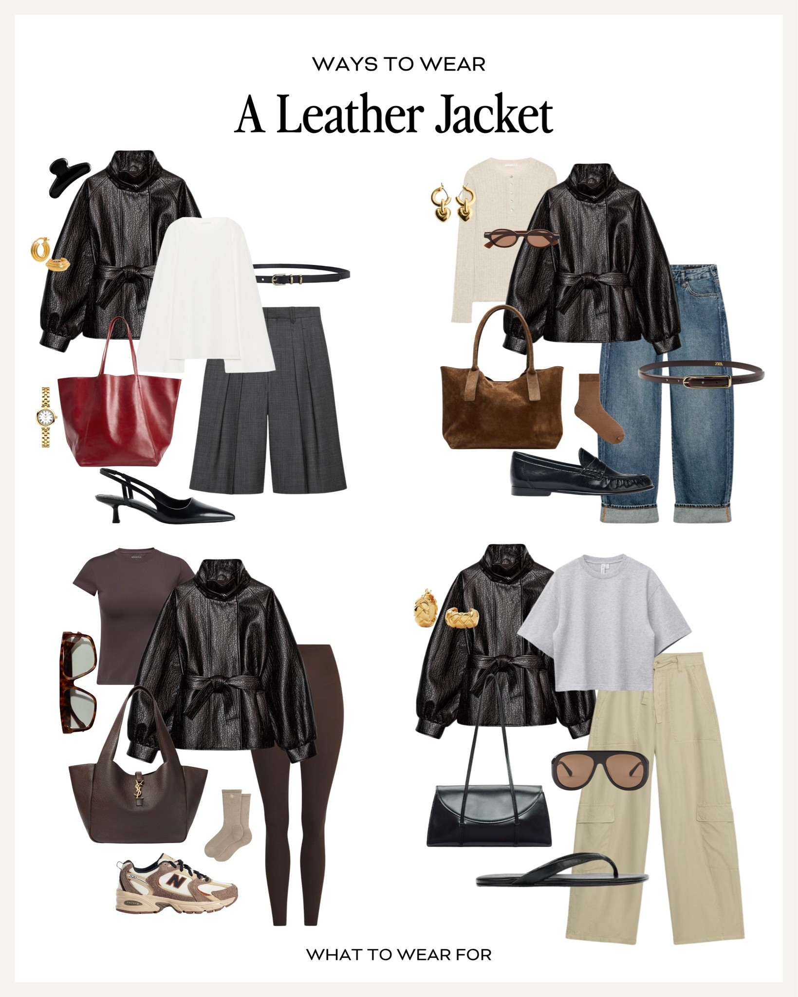 4 ways to wear this Zara leather jacket 🖤

#LTKautumn