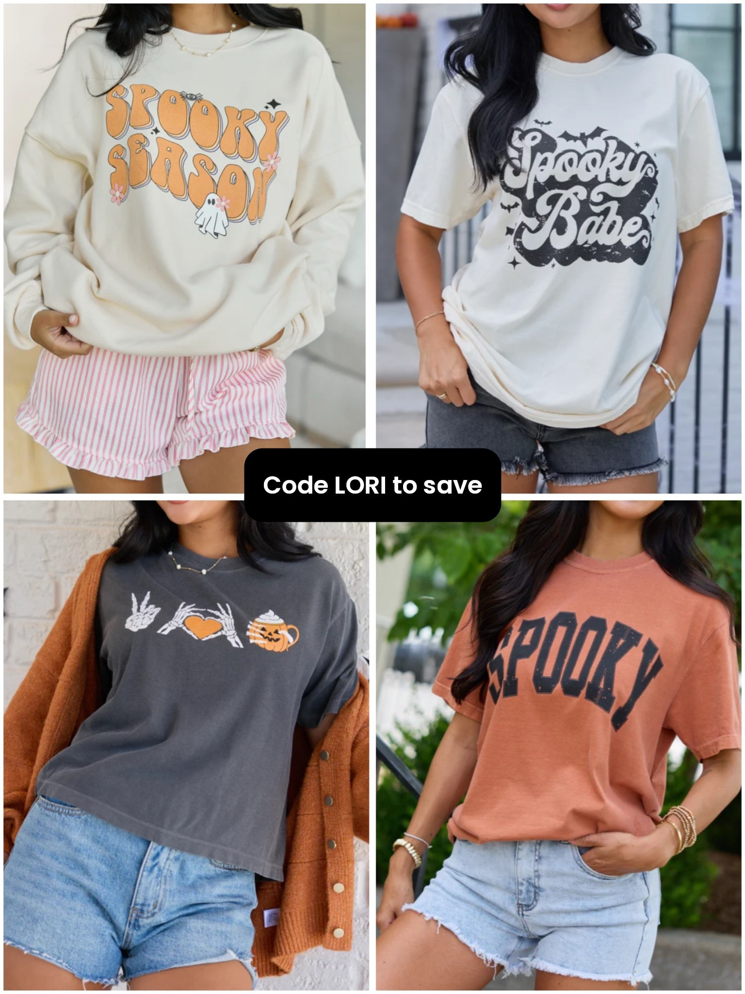 New Halloween and fall graphic tees and graphic sweatshirts! Code LORI to save

#LTKootd #LTKSeasonal #LTKSaleAlert