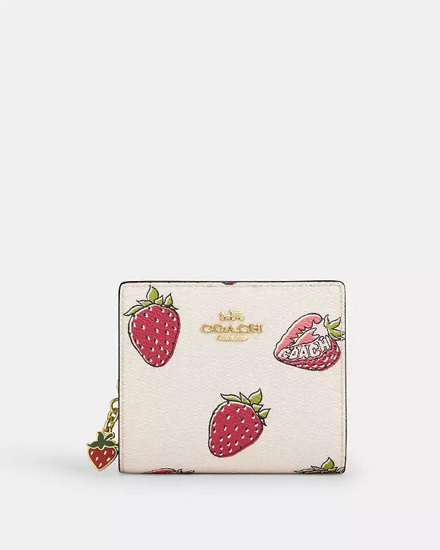 Snap Wallet With Strawberry Print | Coach Outlet US