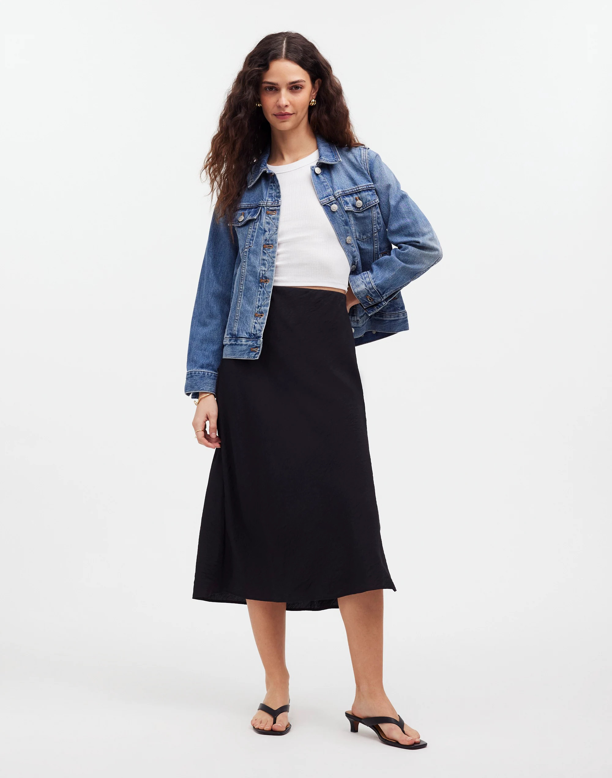 The Layton Midi Slip Skirt | Madewell | Madewell