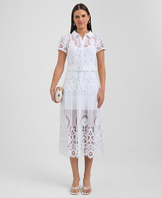 RACHEL Rachel RoyWomen's Jolene Collared Lace Midi Dress | Macy's