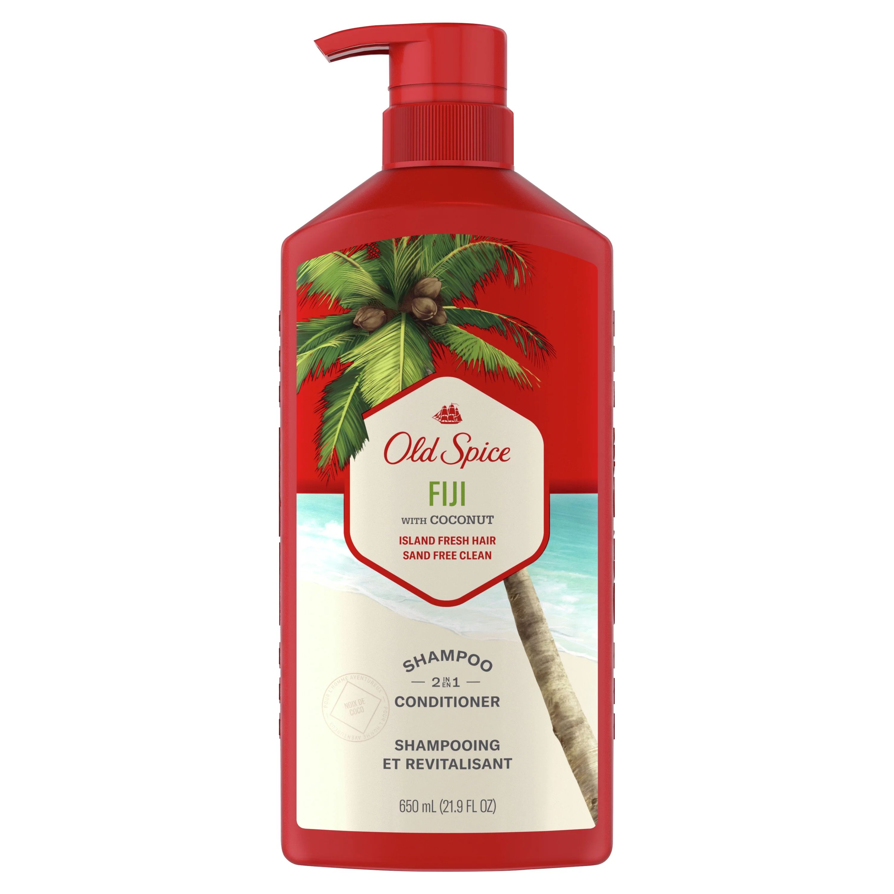 Old Spice Fiji 2in1 Shampoo and Conditioner for Men, 22 fl oz - Walmart.com | Walmart (US)