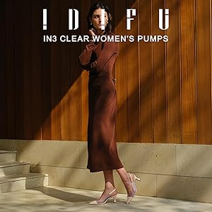 IDIFU IN3 Women's Slingback Kitten Heels Closed Pointed Toe Prom Pumps | Amazon (US)