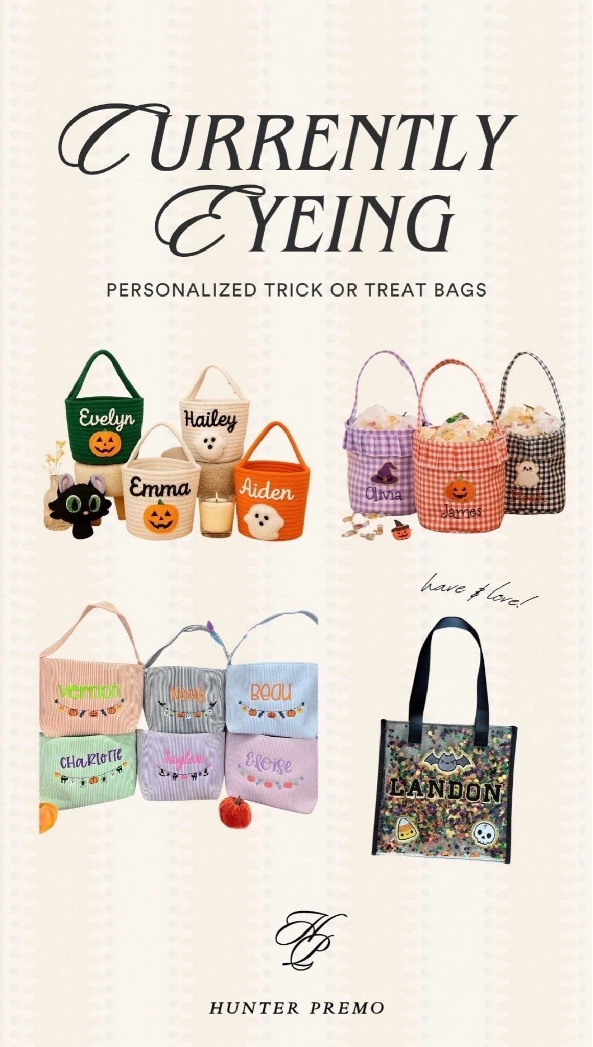 Personalized trick or treat bags! Love keeping these around for years to come! 

#LTKFindsUnder100 #LTKBaby #LTKKids