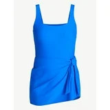 Time and Tru Women's and Women's Plus Size Wrap Swim Dress, Sizes XS-3X | Walmart (US)