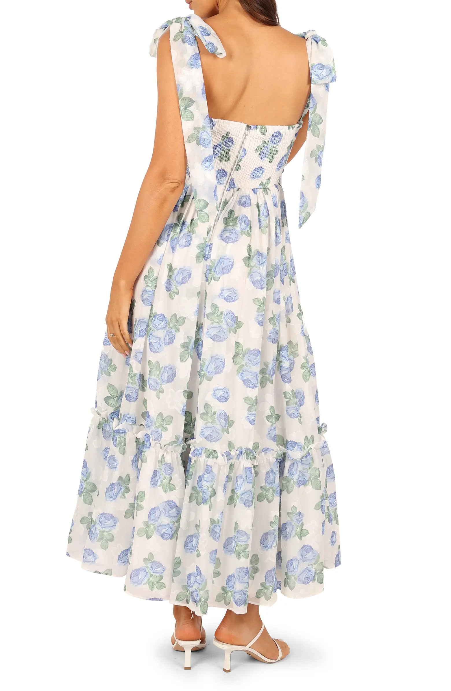 Floret Bow Strap Midi Sundress | Nordstrom