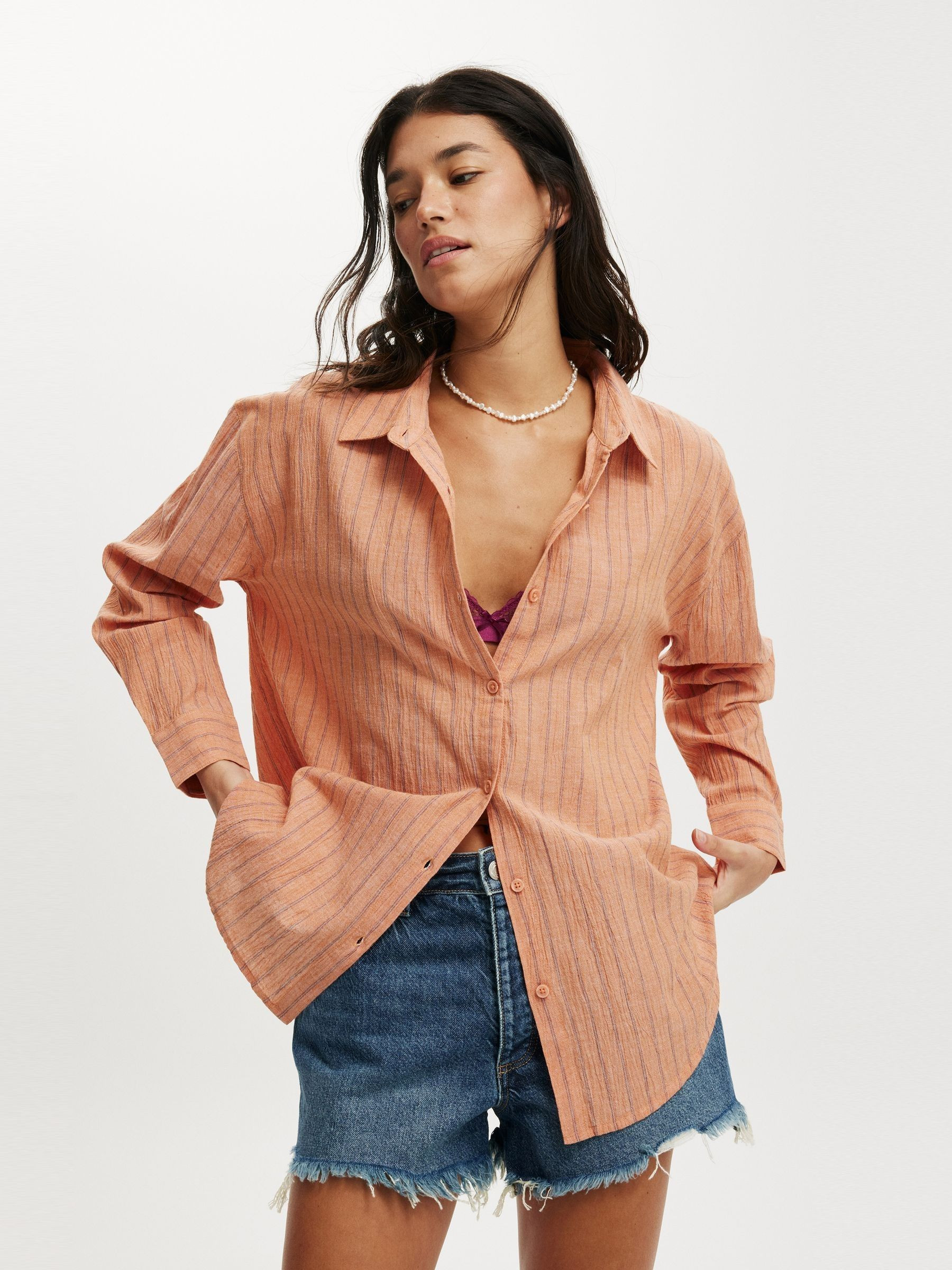 Cotton On Cotton On Natural Haven Long Sleeve Shirt | Next US