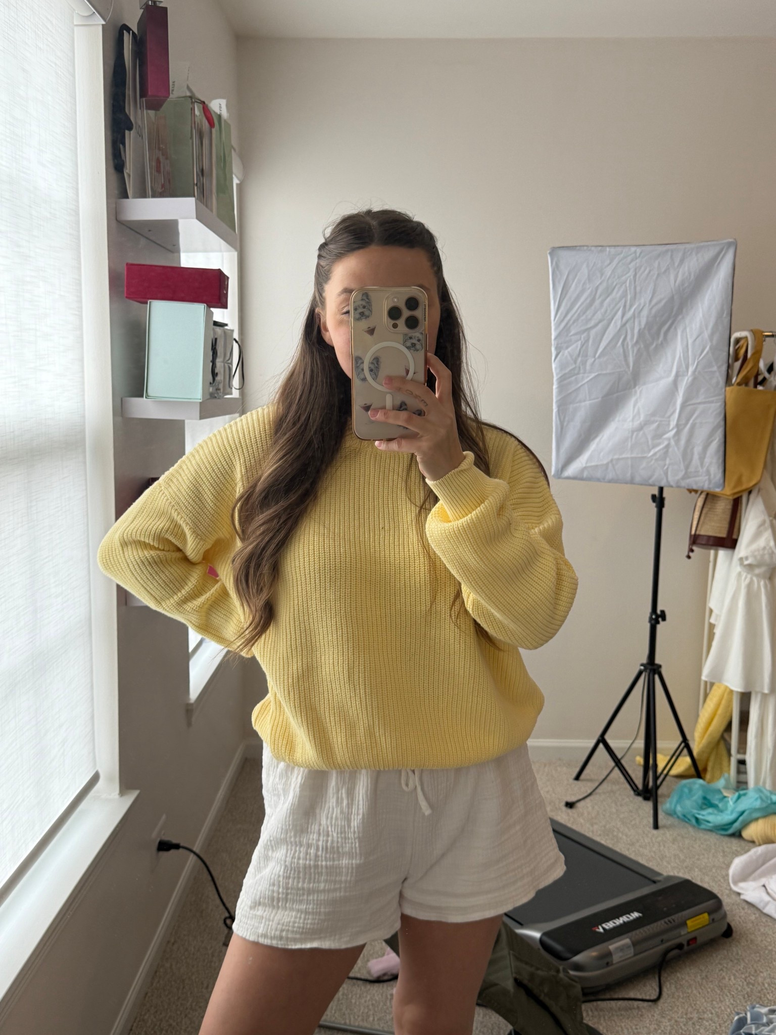 Office is a disaster but how cute is this yellow knit sweater!! Size medium 

#LTKootd
