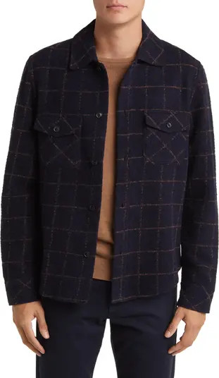 Pearce Plaid Wool Blend Shirt Jacket | Nordstrom