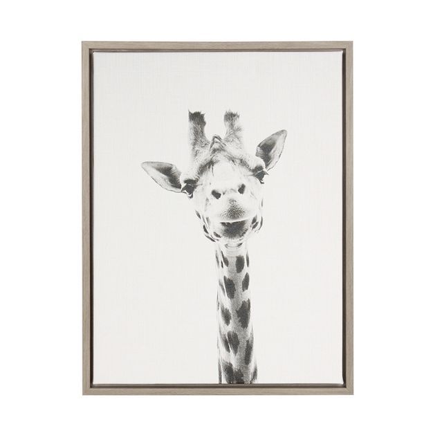 24" x 18" Giraffe Framed Canvas Art - Uniek | Target