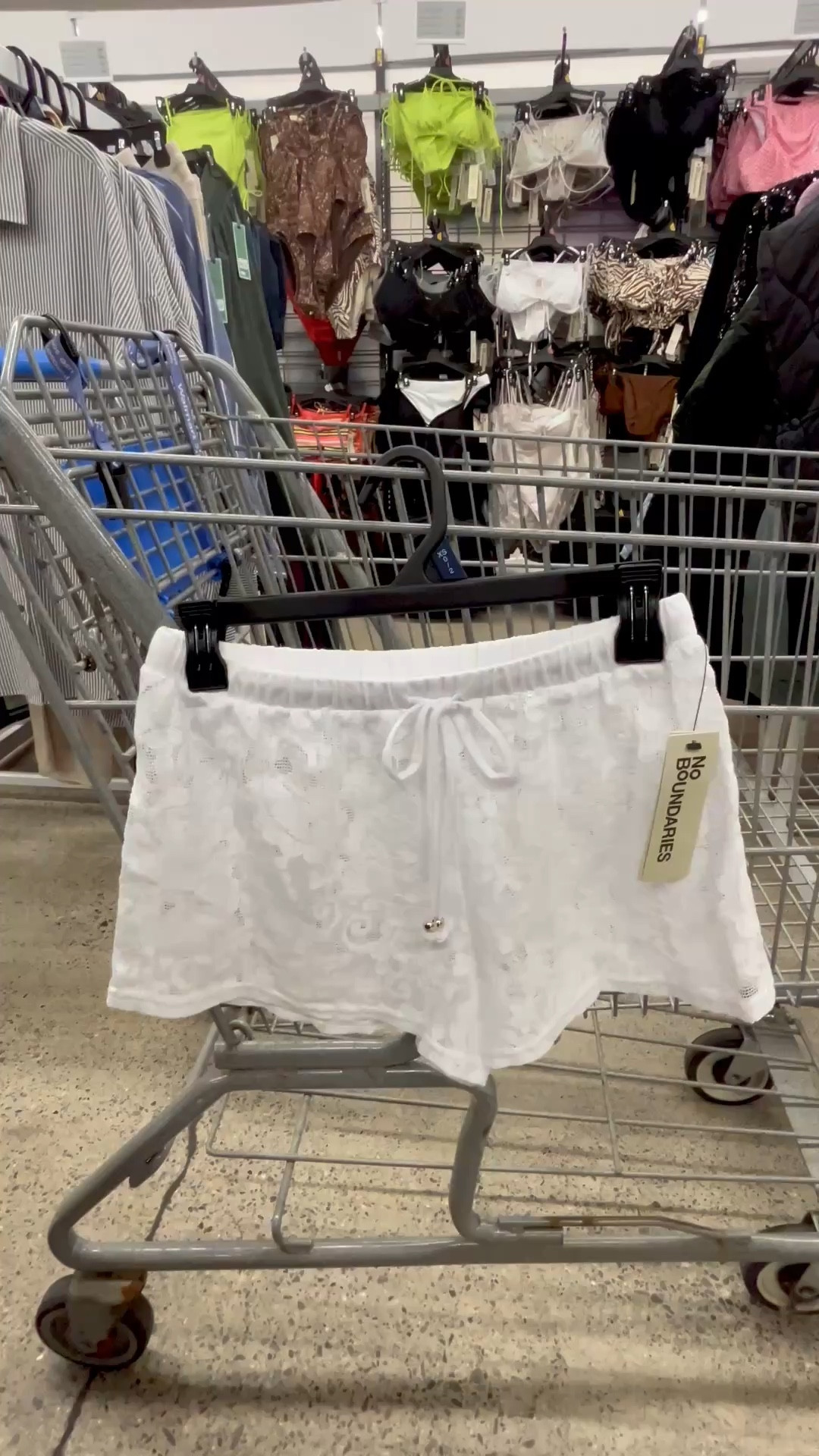 Lace shorts, white swim cover up with a little sparkle. Up to size XXL at Walmart. 

Bachelorette weekend, honeymoon packing, resort wear 2026, beach vacation, resort wear. 

#LTKTravel #LTKWedding #LTKSeasonal