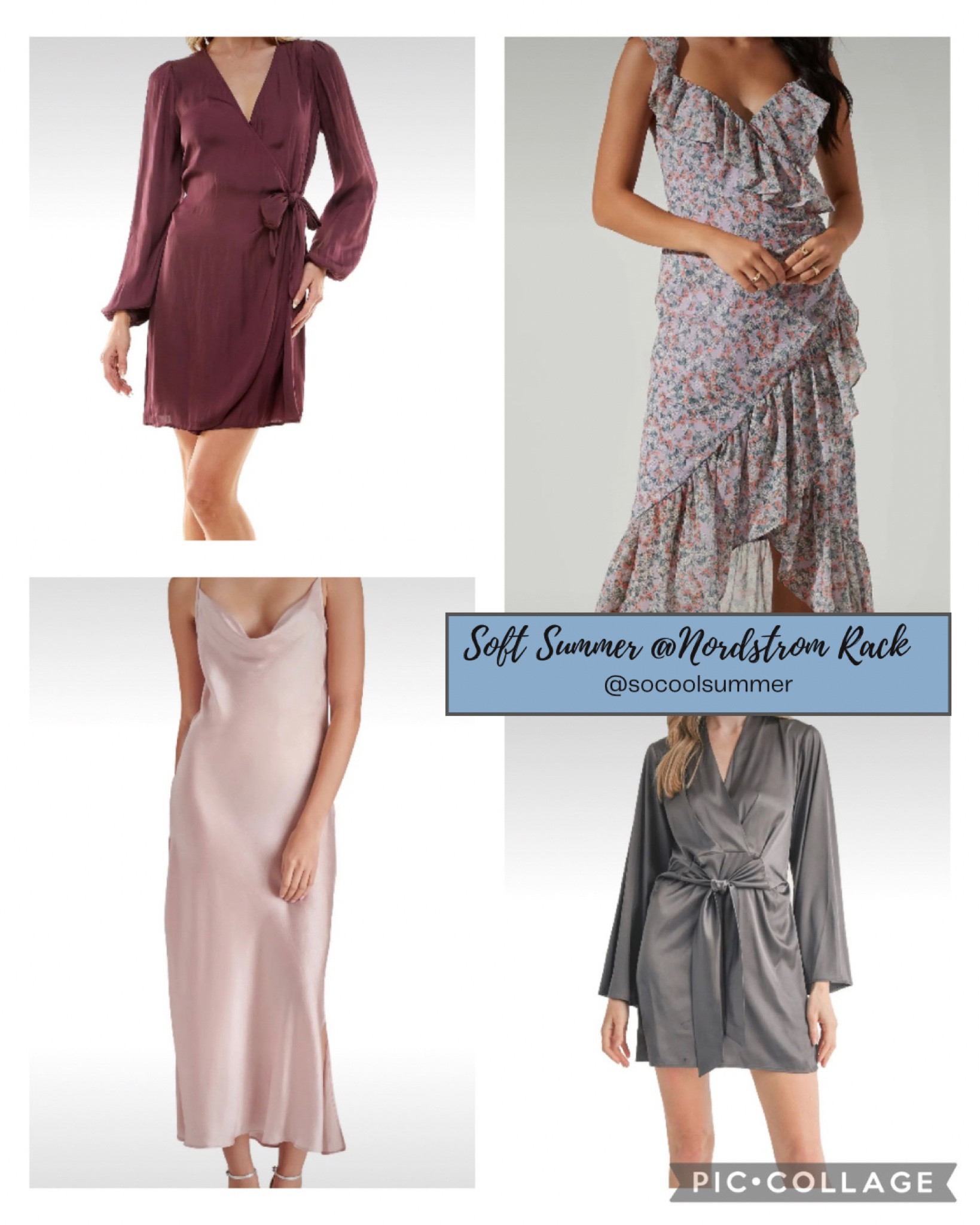 Soft summer dresses at Nordstrom Rack.  Perfect for weddings!

#hocsummer #coolsummer #lightsummer #softsummer #pastelsummer #darksummer #brownsummer #sweetpeasummer #summerpalette #summerfinds

#LTKsalealert #LTKwedding #LTKfindsunder50