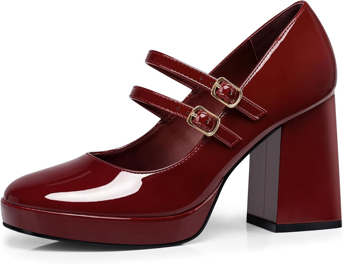 Women Mary Jane Shoes: Comfortable Closed Toe Chunky Heels, Dress Platform Pumps Prom Graduation ... | Amazon (US)