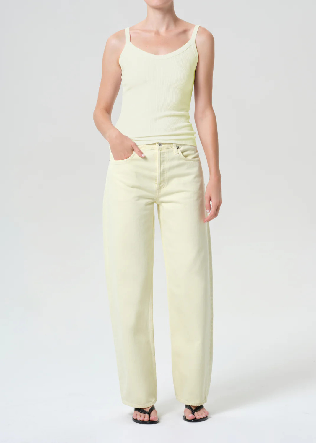 Arc Jean Loose Wide 32 in Lemon Zest | AGOLDE