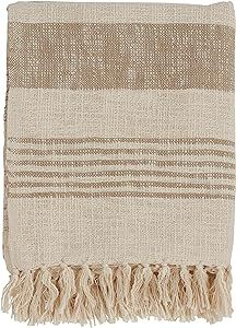 Striped Cotton Throw with Tasseled Trim | Amazon (US)