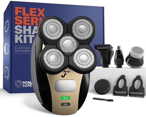 Freebird FlexSeries Electric Head & Body Hair Shaver - Mens Cordless Rechargeable Wet/Dry Skull B... | Amazon (US)