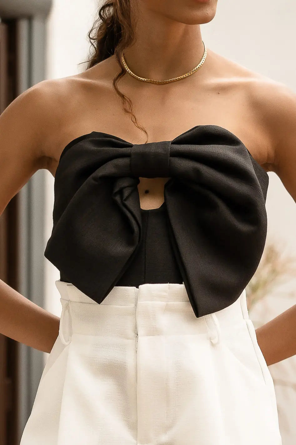 Heidi Crop Top in Black | Böhme US