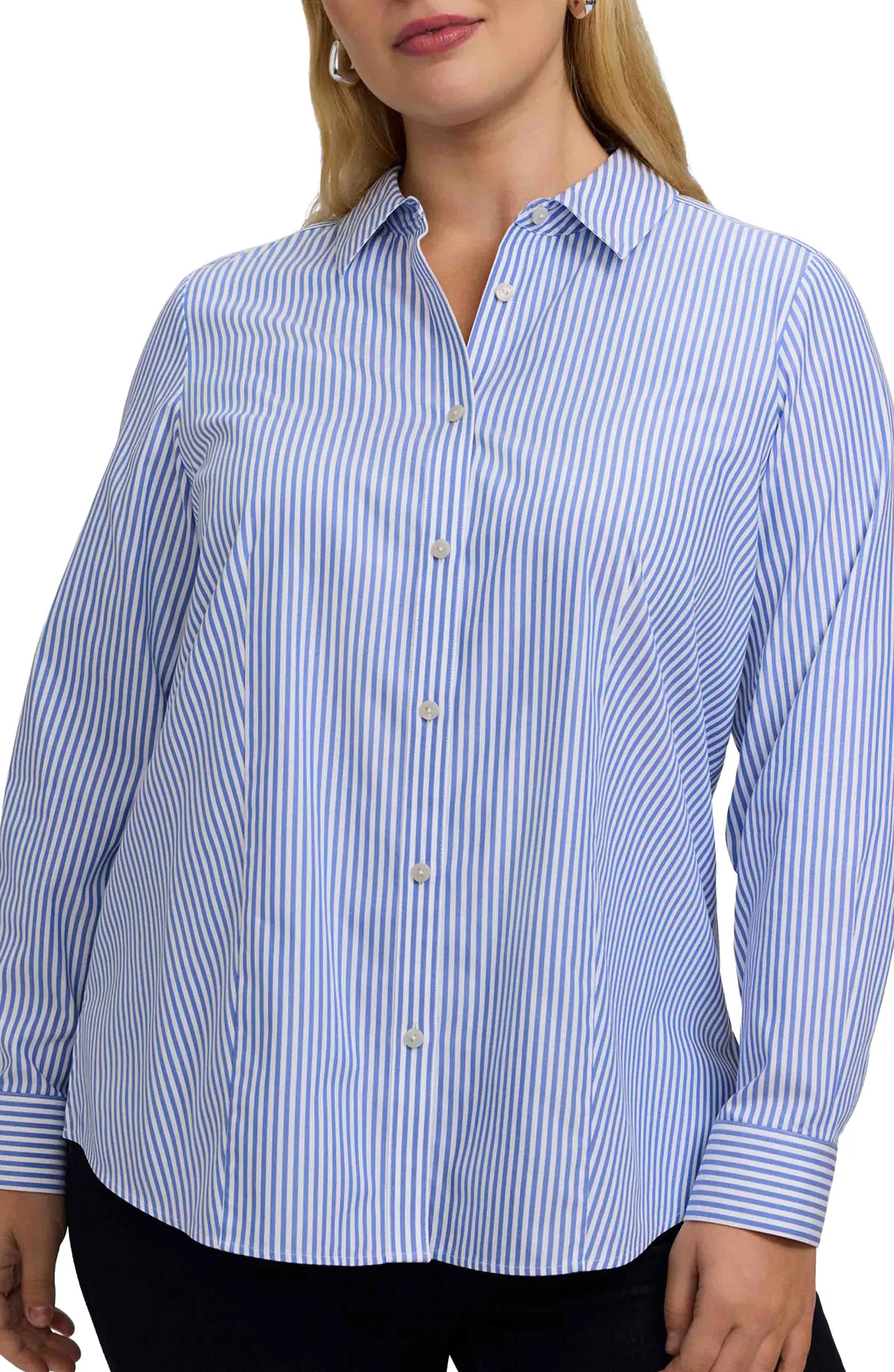 Dianna Stripe Cotton Button-Up Shirt | Nordstrom
