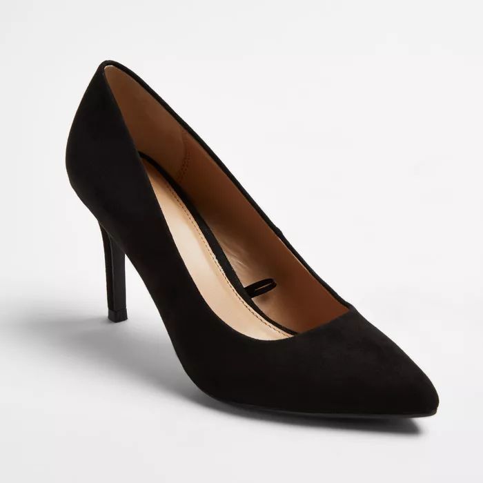 Women's Gemma Faux Leather Pointed Toe Heeled Pumps - A New Day™ | Target