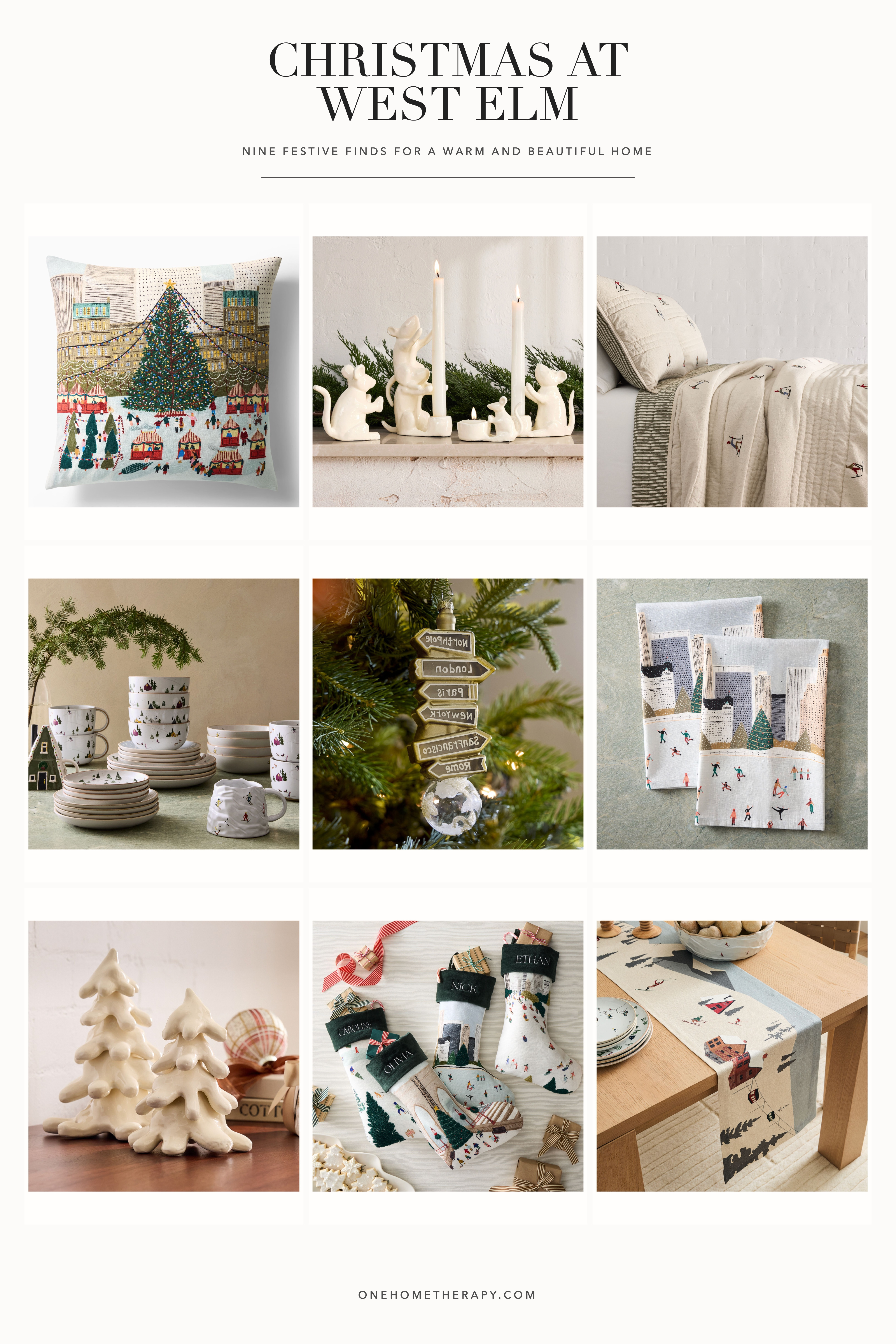 Christmas at West Elm feels warm, whimsical and beautifully layered. From illustrated textiles and festive tabletop pieces to cozy bedding, stockings and…