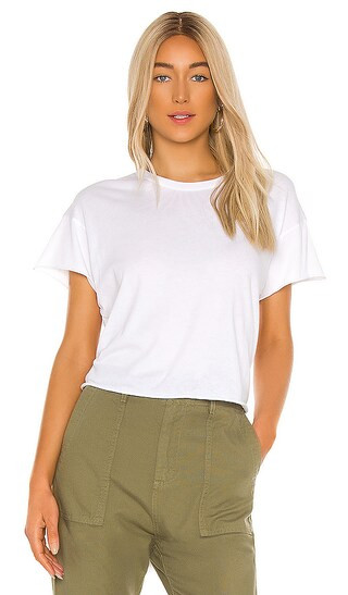 The Crop Tee in True White | Revolve Clothing (Global)