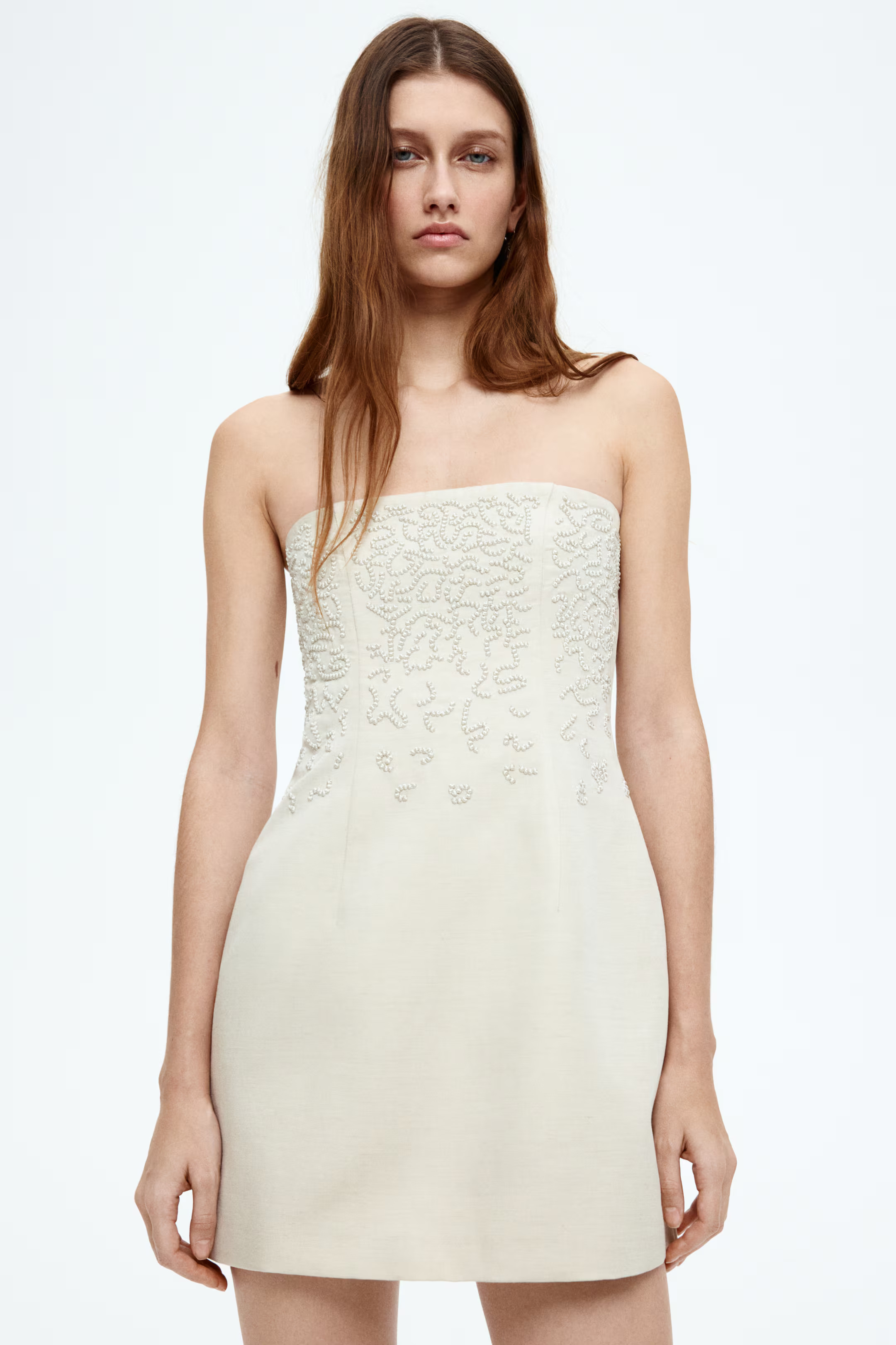Linen-Blend Bandeau Dress | H&M (US + CA)