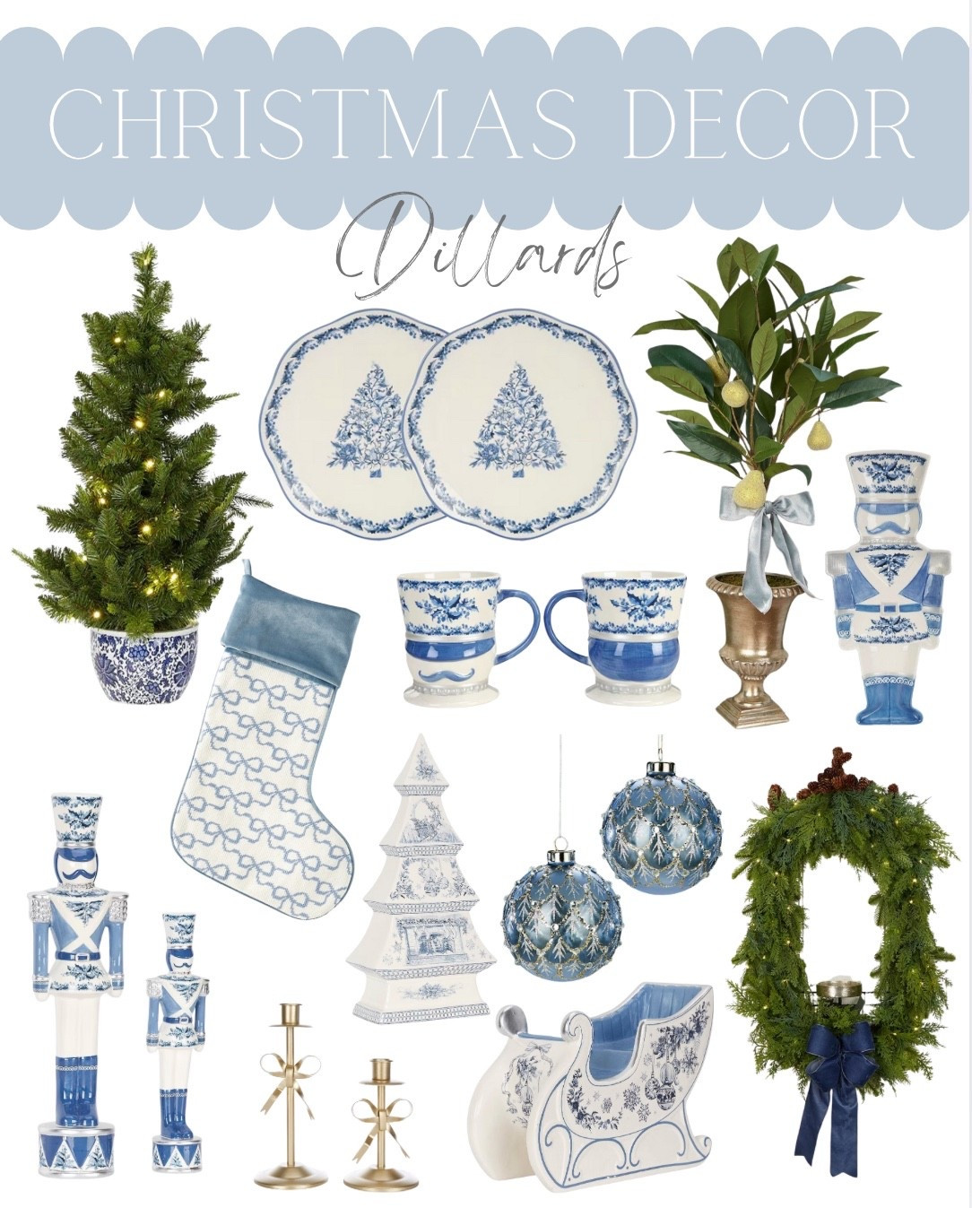 Blue and white Christmas decor from Dillards! 💙🤍

coastal Christmas decor, blue and white Christmas decor, coastal decor, coastal home decor, coastal decorating, coastal interiors, coastal house decor, beach style, neutral home decor, modern traditional, traditional home decor,  hamptons style, Nantucket style, New England style, classic coastal, timeless, blue & white home decor, coastal grandmillennial, coastal grandmother, Nancy Meyers style

#LTKHome #LTKStyleTip #LTKSeasonal