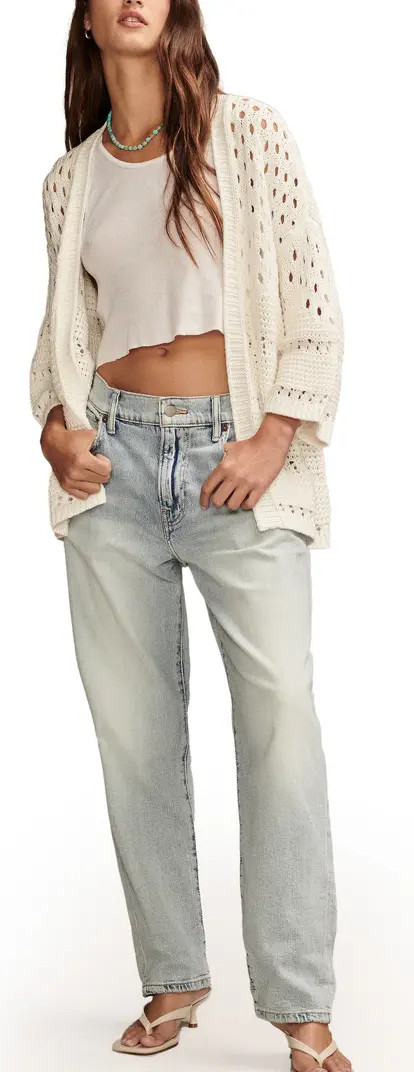 Lucky Brand Open Stitch Swing Cardigan | Nordstrom | Nordstrom