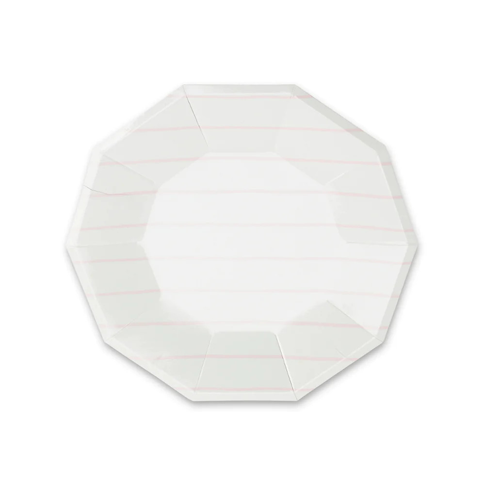 blush frenchie striped small plates | Daydream Society