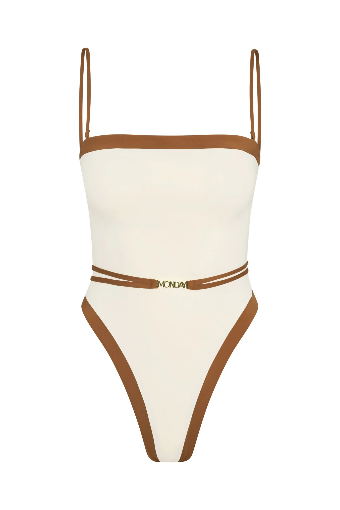 Miami One Piece - Ivory/Caramel | Monday Swimwear