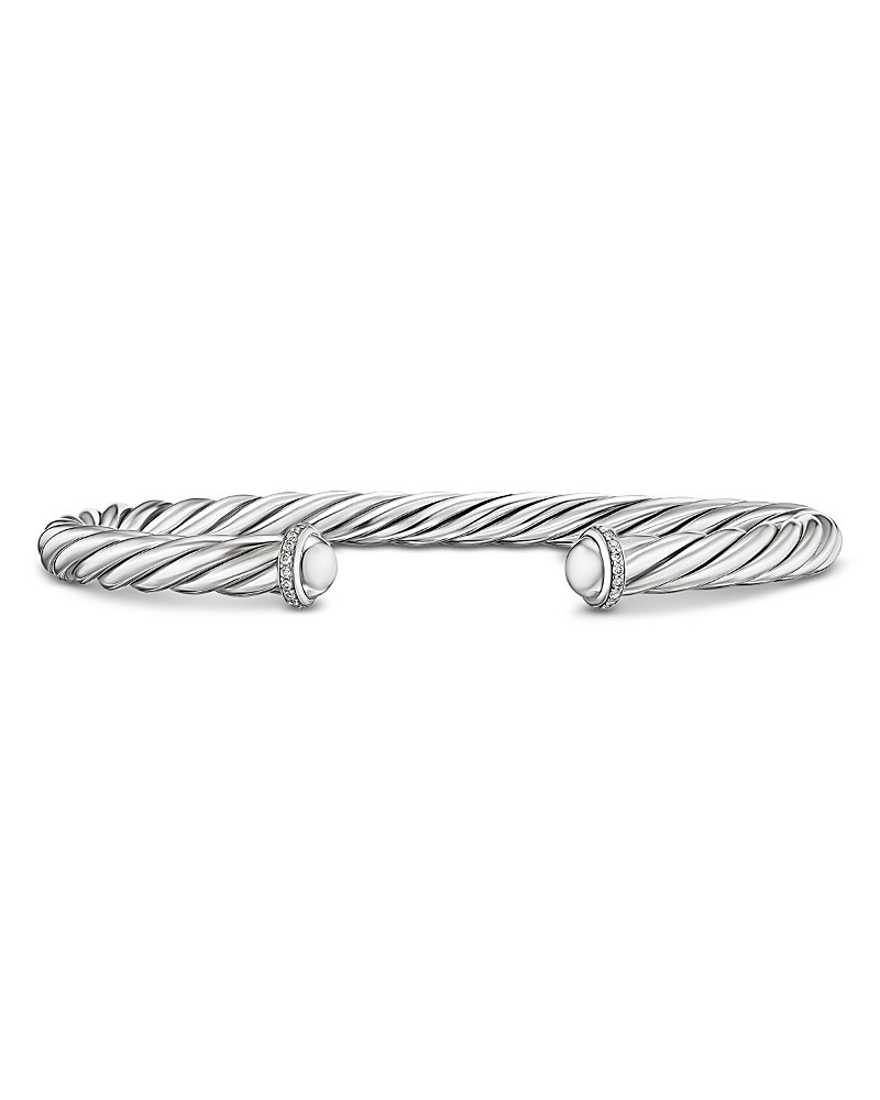 David Yurman Men's Cable Cuff Bracelet in Sterling Silver with Pave Diamonds, 6mm | Bloomingdale's (US)