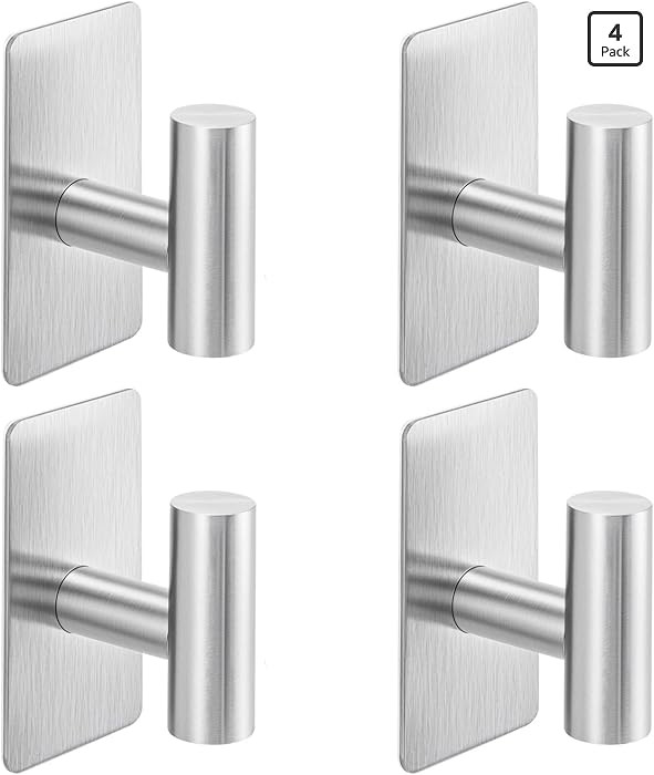 Nolimas Adhesive Towel Hooks, Heavy Duty Wall Hooks, Towel Hooks for Bathrooms Adhesive, SUS304 S... | Amazon (US)