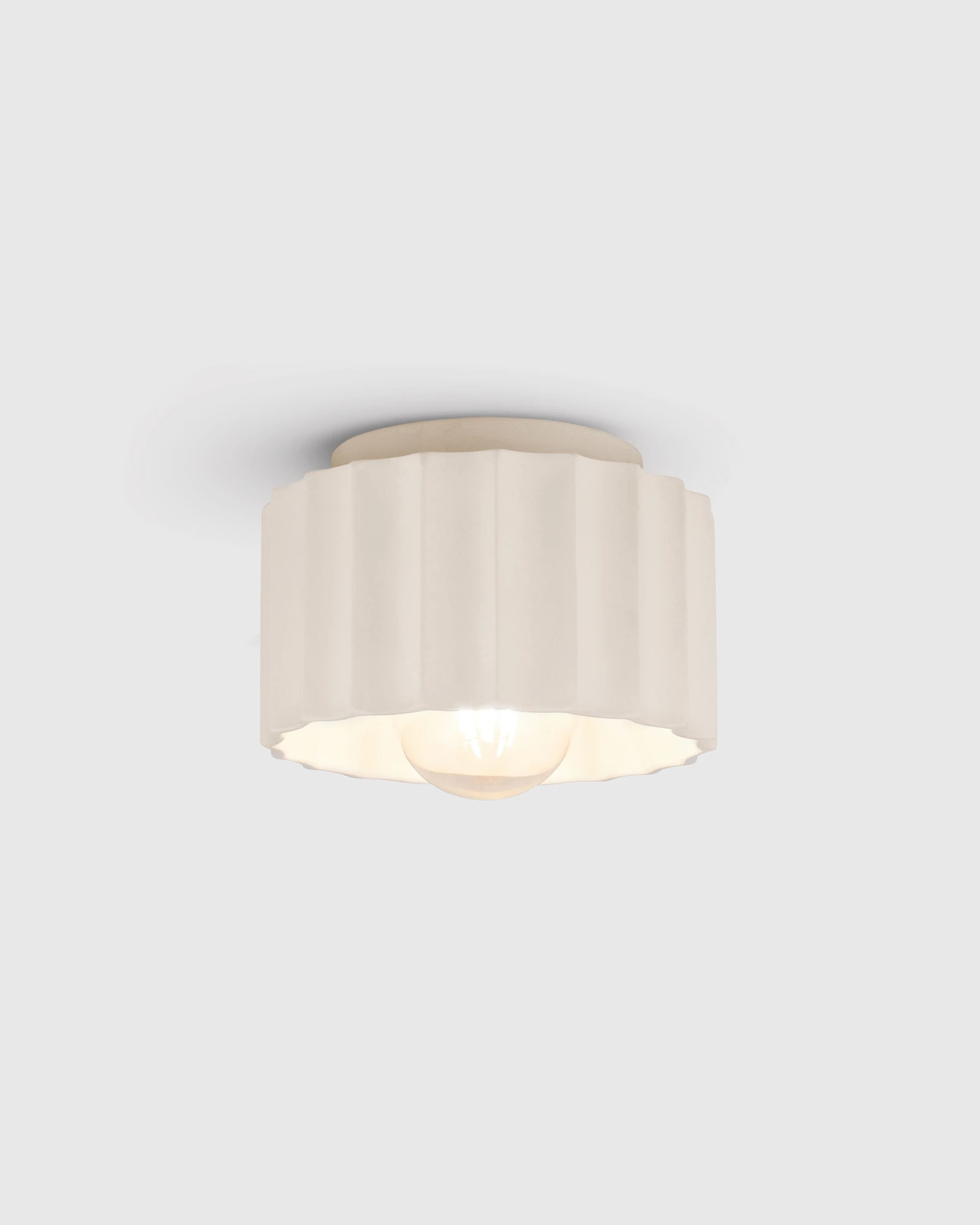 Scalloped Ceramic Flush Mount / Sconce | Quince