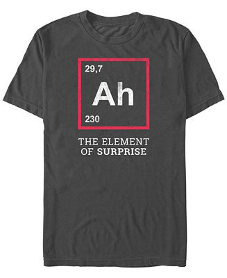 Design By Humans Men's Ah The Element Of Surprise Funny Gift Idea Short Sleeve T-Shirt - Macy's | Macy's