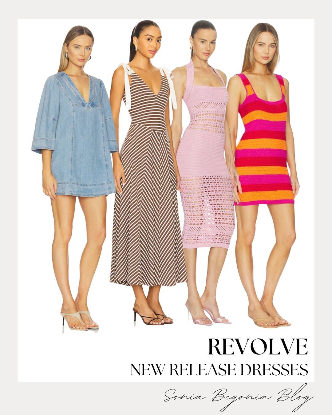 Revolve New Release Dresses 👗

I am absolutely loving the variety in this latest Revolve drop! From the effortless denim mini to that stunning striped maxi with the tie-shoulder details, there is something for every occasion. The crochet textures and vibrant pink and orange stripes are giving me all the vacation inspiration. ☀️

These silhouettes are so flattering and easy to style. Whether you prefer a relaxed fit or something more form-fitting like the knit midi, these pieces are perfect for transitioning into warmer weather. I love pairing these with a simple strappy sandal for a complete look. ✨

Each of these new arrivals brings a unique vibe to your wardrobe.

#RevolveMe #DressInspo #SummerStyle #RevolveAroundTheWorld #OOTD #VacationReady

#LTKootd #LTKspring #LTKspringtrends