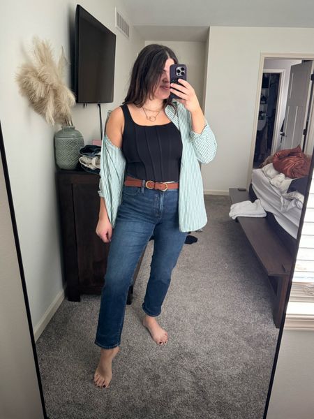 St Patrick’s day ootd - not pictured- my tennis shoes because we’re about to go walk 10 miles at a car show 😂 

Madewell kick jeans size 12 - mid rise
Express corset top large
Target oversized button up size large 

Midsize casual outfit, mom outfit, date night outfit, errands outfit 

#LTKmidsize #LTKfindsunder50 #LTKSeasonal