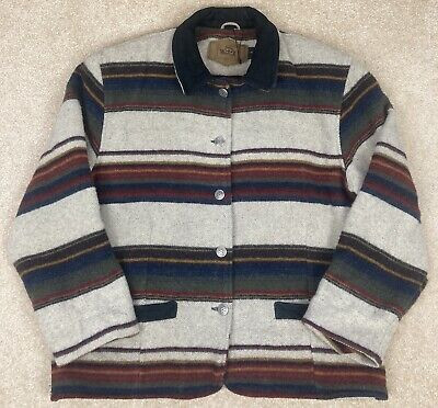 Vtg Woolrich Women’s Southwestern Serape Wool Blanket Coat Jacket USA Made XL  | eBay | eBay US