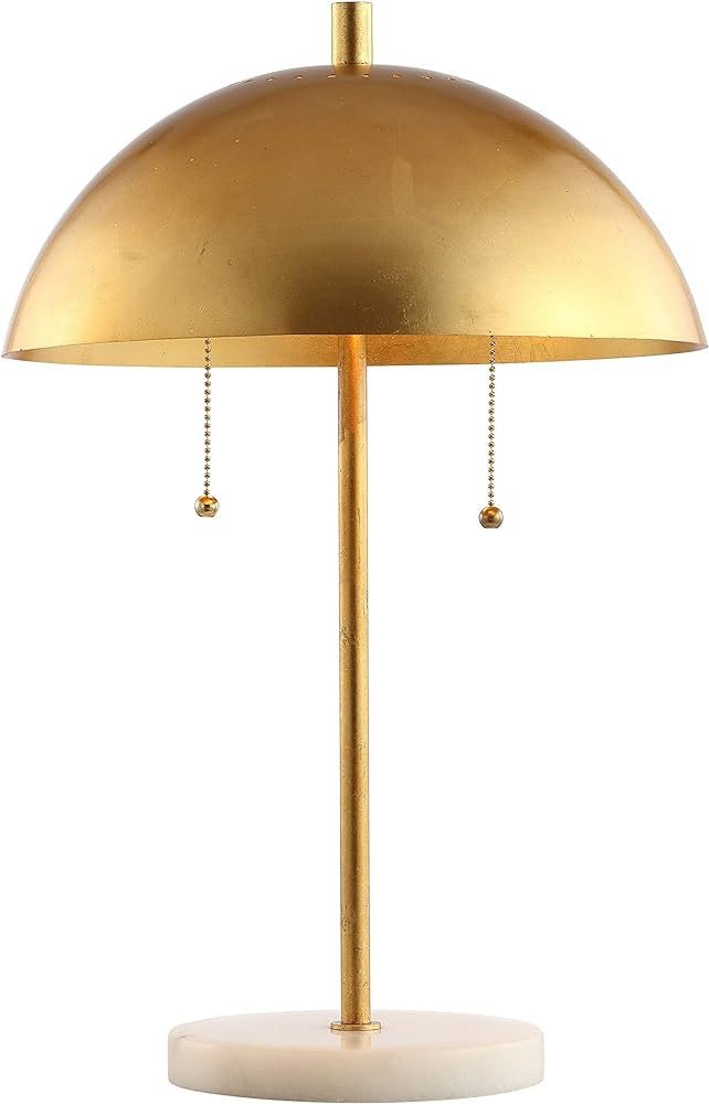 JONATHAN Y JYL1071A Ella 20.7" Dome Metal with Marble Base LED Table Lamp Classic Glam Bedside De... | Amazon (US)