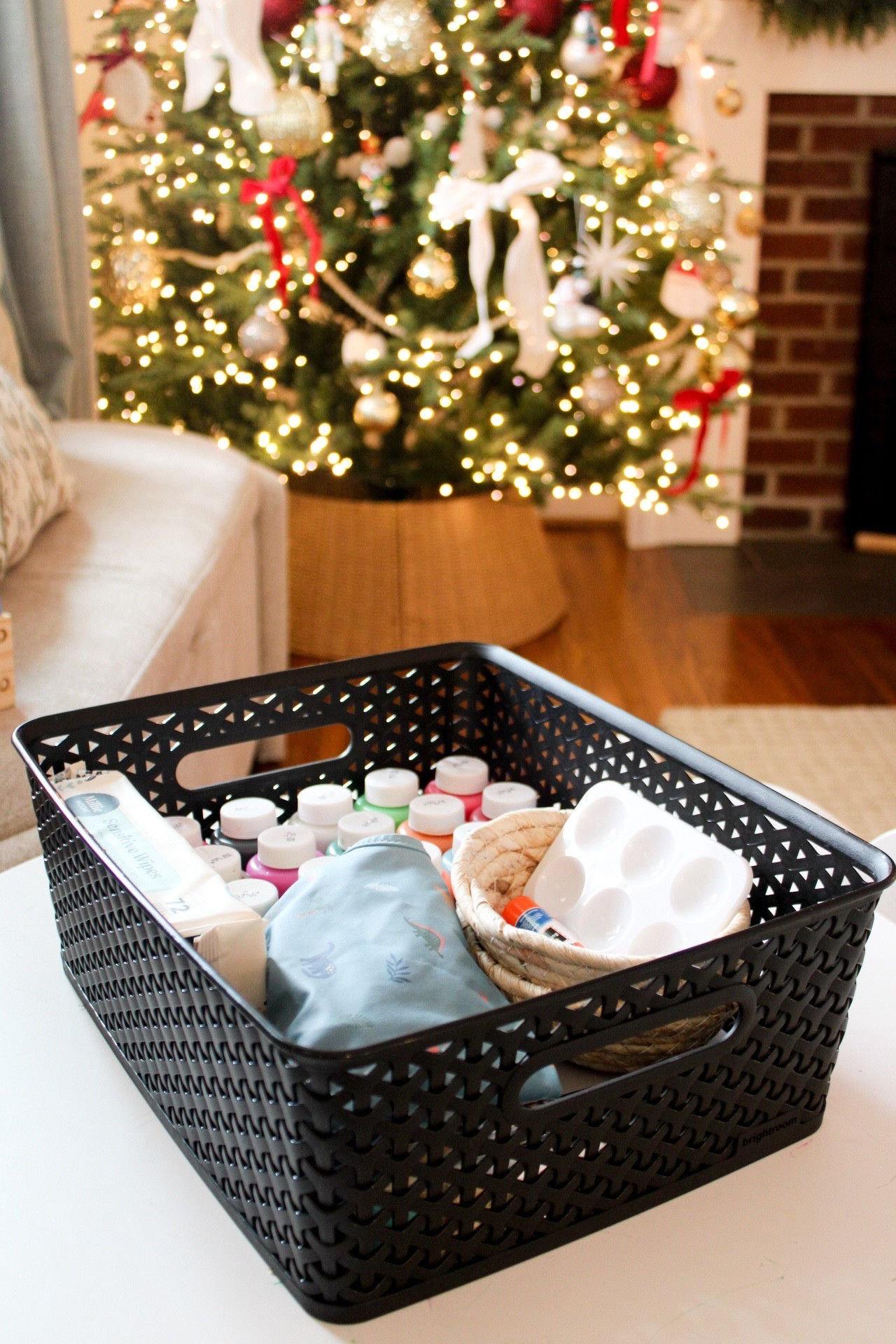 Toddler paint supplies basket! 🎨🖌️ I keep these stocked and on a shelf on our porch ready to go for anytime my son wants to paint or make a craft! 

#LTKBaby #LTKKids #LTKmomlife
