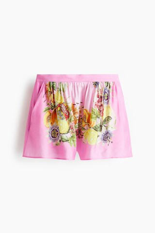 H & M - Printed Pull-On Shorts - Pink/Lemons | H&M (US + CA)